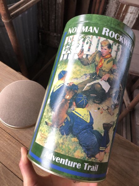 画像9: Advertising Tin Can Norman Rockwell Adventure Trail (R419) (9)