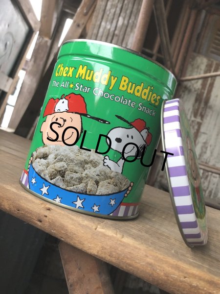 画像3: Advertising Tin Can Snoopy Chex Muddy Buddies (R421) (3)