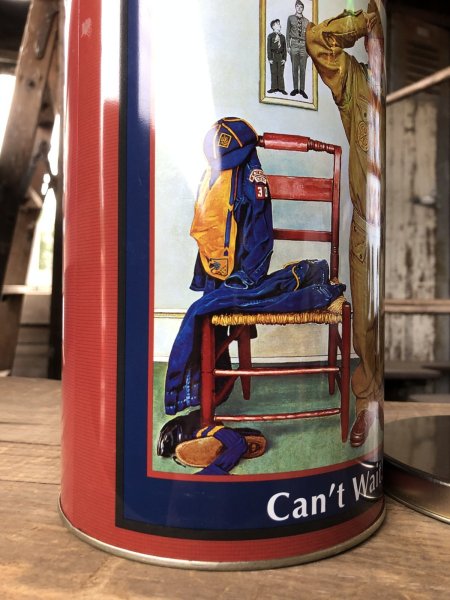 画像7: Advertising Tin Can Norman Rockwell Can't Wait!  (R418) (7)