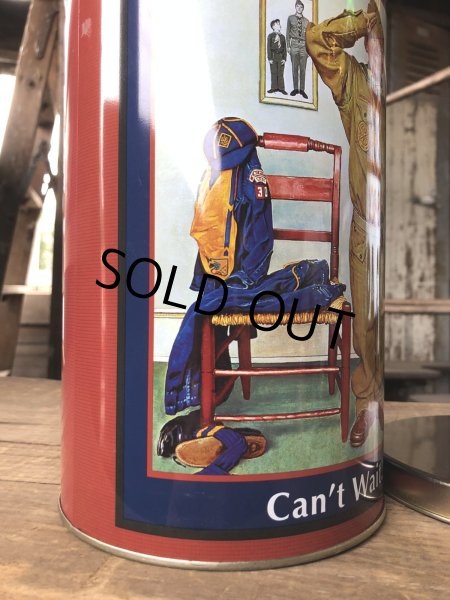 画像7: Advertising Tin Can Norman Rockwell Can't Wait!  (R418) (7)