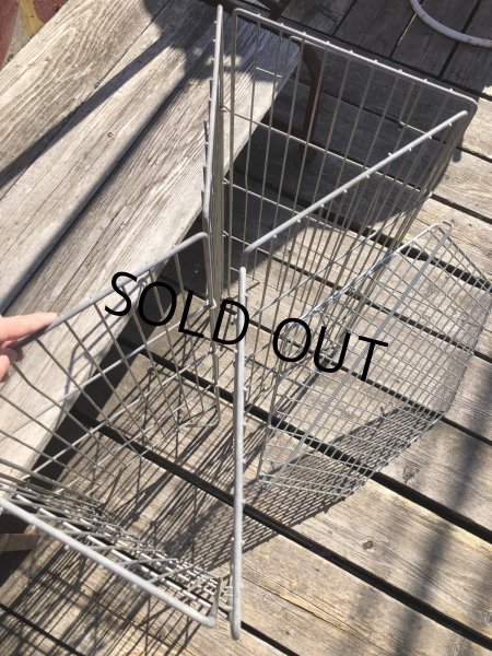 画像12: Vintage Store Display Metal Wire Basket (R435) (12)