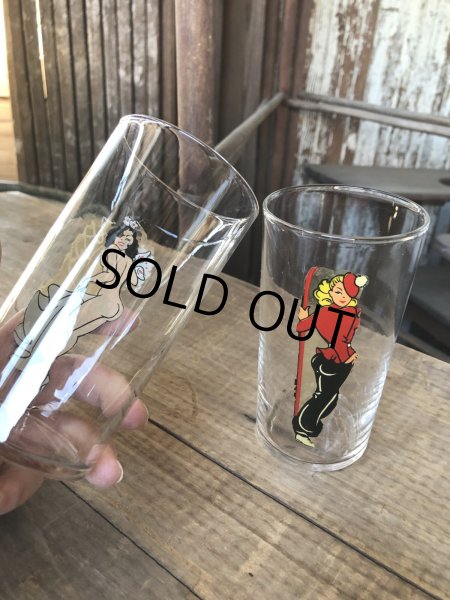 画像6: 50s Vintage Pinup Girl Nude Glass (R439) (6)