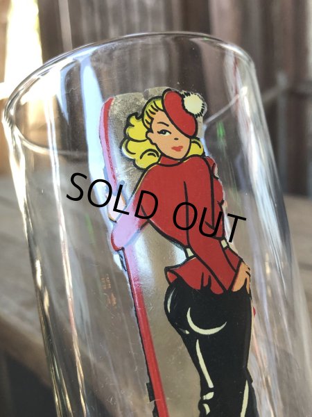 画像5: 50s Vintage Pinup Girl Nude Glass (R439) (5)
