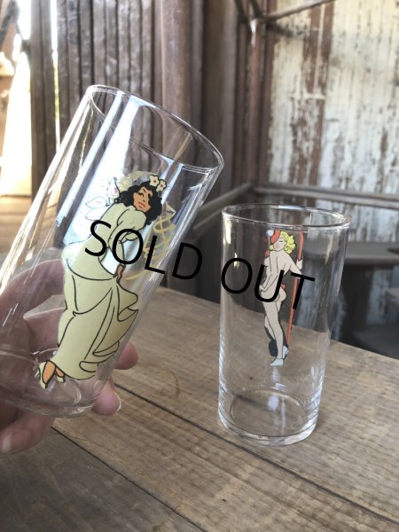 画像5: 50s Vintage Pinup Girl Nude Glass (R438) (5)