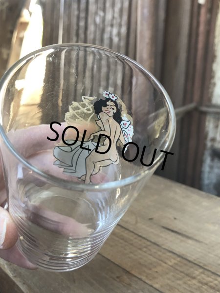 画像3: 50s Vintage Pinup Girl Nude Glass (R438) (3)