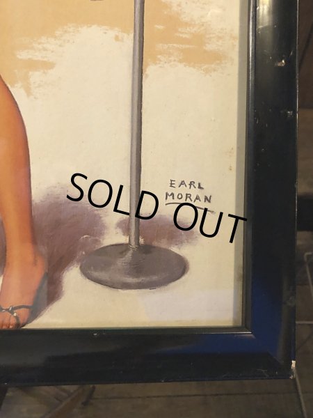 画像4:  Vintage Pinup Girl Earl Moran Framed Pin-Up Art (R436) (4)