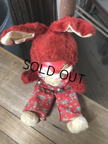 画像8: 50s Vintage Gund Rubber Face Doll Walt Disney Thumper Red (R449) (8)