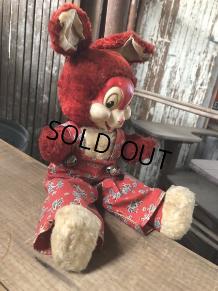 画像7: 50s Vintage Gund Rubber Face Doll Walt Disney Thumper Red (R449) (7)