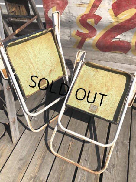 画像9: 50s SHWAYDER BROS INC Samson Cavalier Samsonite Folding Lawn Patio Armchair SET (R451) (9)