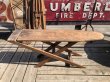 画像16: Vintage American Primitive Wooden Ironing Board Table (B459) (16)