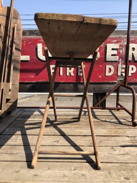画像15: Vintage American Primitive Wooden Ironing Board Table (B460) (15)