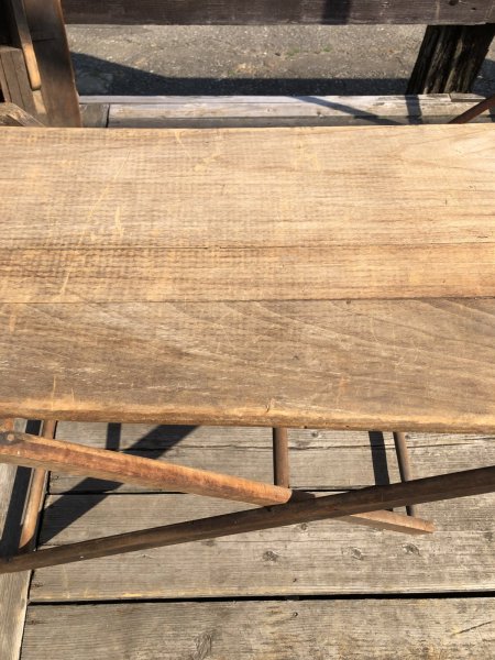 画像3: Vintage American Primitive Wooden Ironing Board Table (B460) (3)