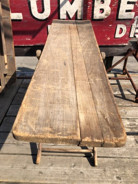 画像14: Vintage American Primitive Wooden Ironing Board Table (B460) (14)