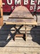 画像6: Vintage American Primitive Wooden Ironing Board Table (B459) (6)