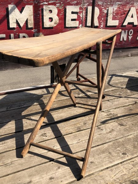 画像20: Vintage American Primitive Wooden Ironing Board Table (B460) (20)