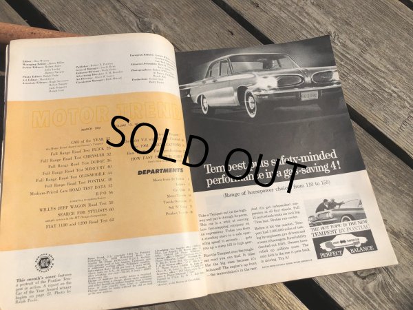 画像2: 60s Vintage Car Magazine Motor Trend 1961 (B483) (2)