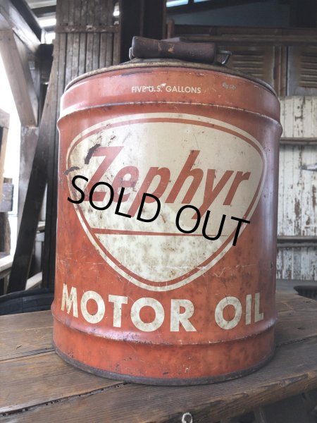 画像15: Vintage Motor Gas Oil 5 Gallon Can Zephyr (R485)  (15)