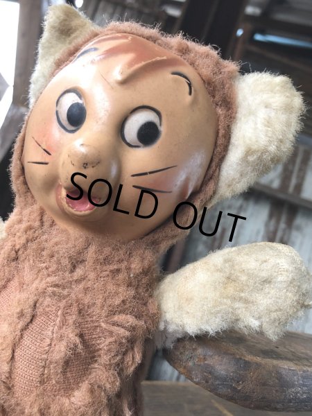 画像6: Vintage  Celluloid Face Doll Kitty Cat 27cm (R495) (6)