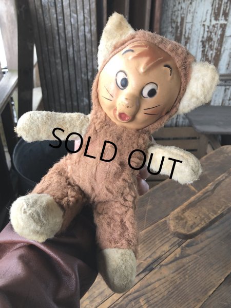 画像13: Vintage  Celluloid Face Doll Kitty Cat 27cm (R495) (13)