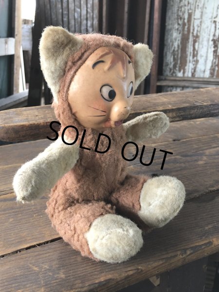 画像5: Vintage  Celluloid Face Doll Kitty Cat 27cm (R495) (5)