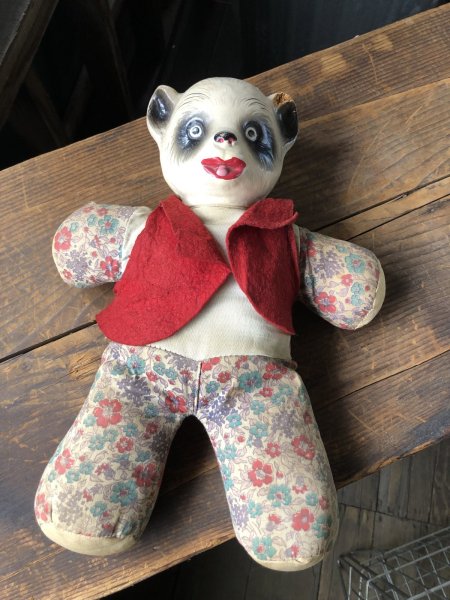 画像5: Vintage Composition Face Doll Panda Bear 35cm (R493) (5)