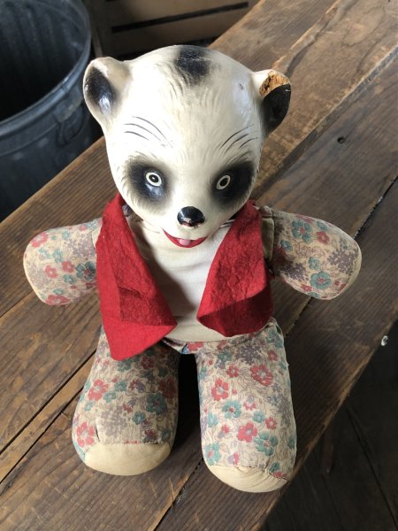 画像11: Vintage Composition Face Doll Panda Bear 35cm (R493) (11)