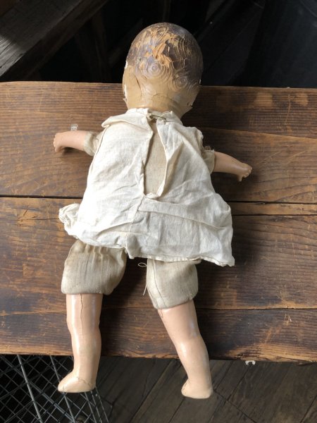 画像7: Vintage Composition Face Doll Baby 40cm (R494) (7)