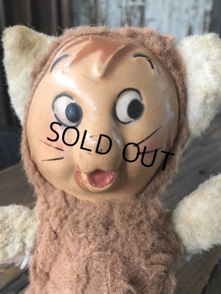 画像8: Vintage  Celluloid Face Doll Kitty Cat 27cm (R495) (8)