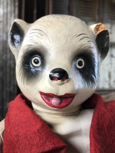 画像8: Vintage Composition Face Doll Panda Bear 35cm (R493) (8)