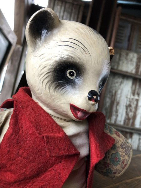 画像10: Vintage Composition Face Doll Panda Bear 35cm (R493) (10)