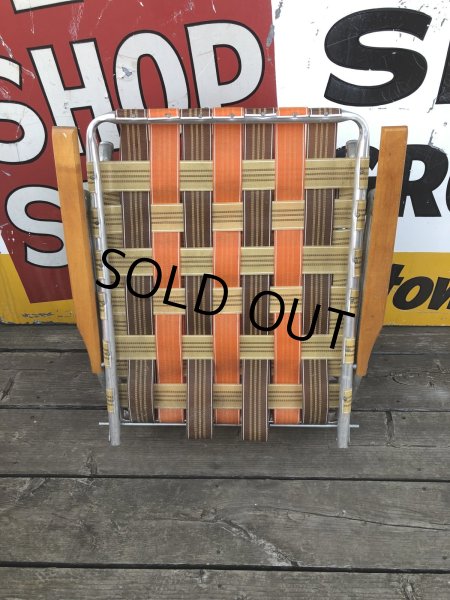 画像28: 60 Vintage Folding Long Lawn Chair (R495) (28)