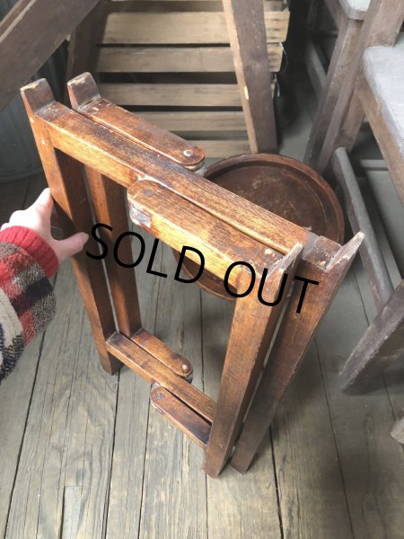 画像10: Antique Wooden Plant Stand (R496) (10)