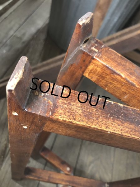 画像13: Antique Wooden Plant Stand (R496) (13)