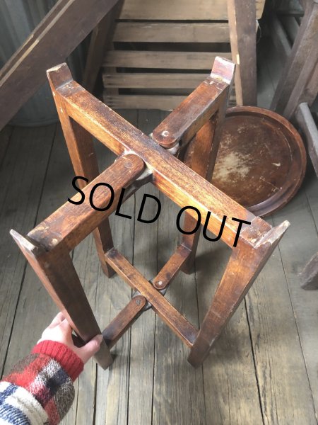 画像9: Antique Wooden Plant Stand (R496) (9)