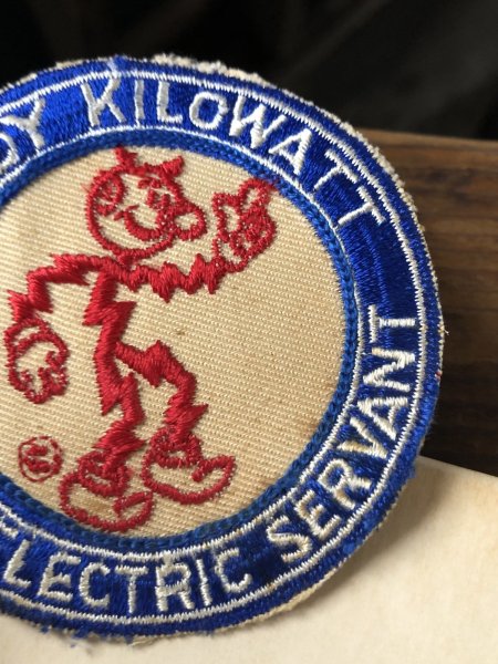 画像2: 50s 60s era Vintage REDDY KILOWATT Original Advertising Wappen (R504) (2)