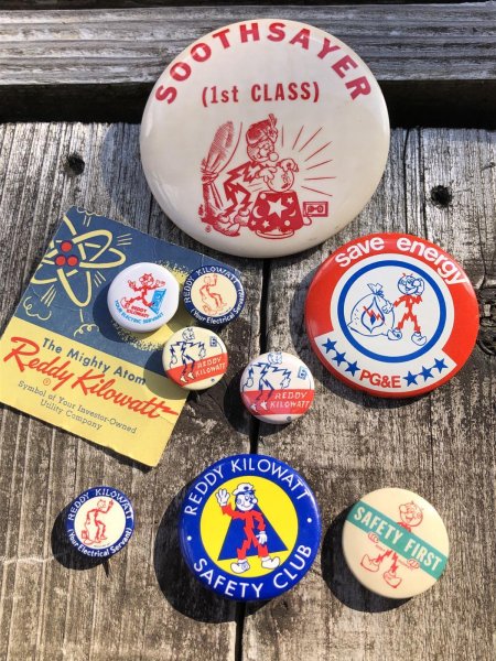 画像3: Vintage REDDY KILOWATT Original Advertising Pinback Button Badge (R510) (3)