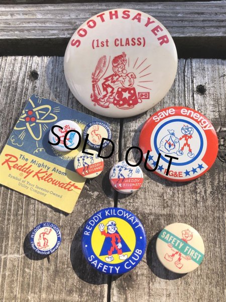 画像3: Vintage REDDY KILOWATT Original Advertising Pinback Button Badge (R513) (3)