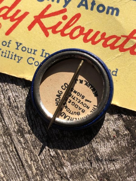 画像2: Vintage REDDY KILOWATT Original Advertising Pinback Button Badge (R517) (2)