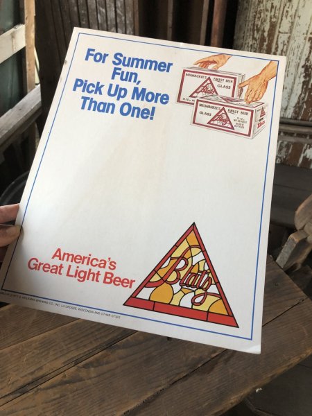 画像5: 70s Vintage Cardboard Sign Blatz Beer (R529) (5)