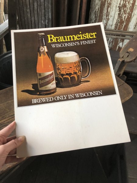画像6: 〜80s Vintage Cardboard Sign Braumeister Beer (R538) (6)