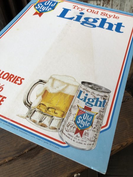 画像3: 80s Vintage Cardboard Sign HEILMAN'S Old Style Beer (R528) (3)