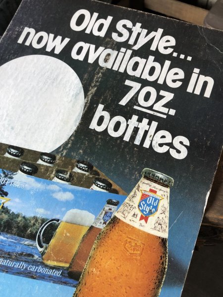 画像2: 80s Vintage Cardboard Sign HEILMAN'S Old Style Beer (R526) (2)