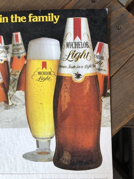 画像2: 70s Vintage Cardboard Sign Michelob Light Beer (R542) (2)