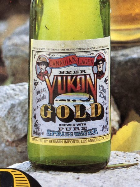 画像2: 70s Vintage Cardboard Sign YUKON GOLD Canadian Lager Beer (R540) (2)