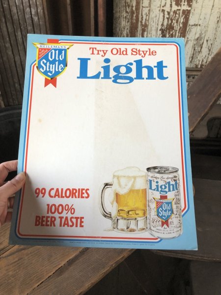 画像5: 80s Vintage Cardboard Sign HEILMAN'S Old Style Beer (R528) (5)