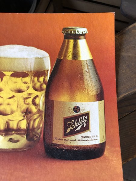 画像2: 70s Vintage Cardboard Sign Schlitz Beer (R532) (2)