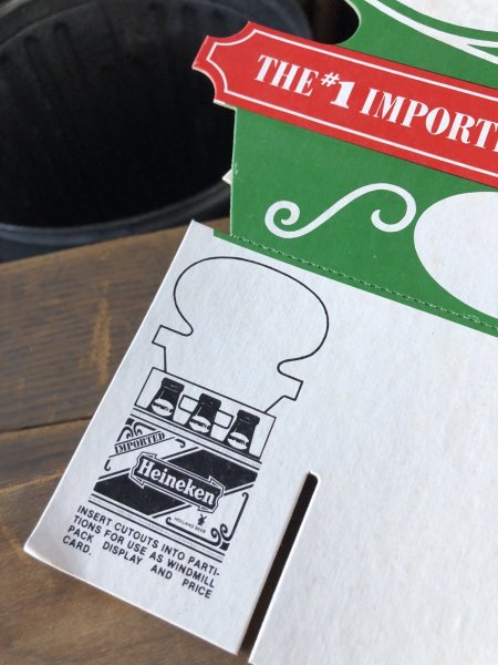 画像2: 〜80s Vintage Cardboard Sign Heineken Beer (R531) (2)
