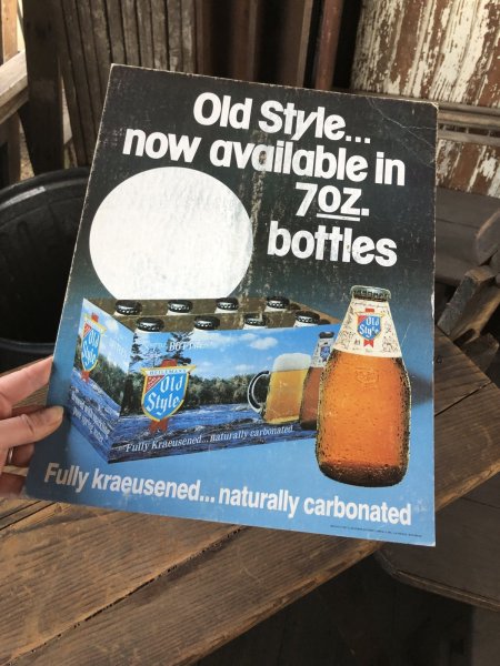 画像5: 80s Vintage Cardboard Sign HEILMAN'S Old Style Beer (R526) (5)