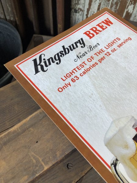 画像4: 〜80s Vintage Cardboard Sign Kingsbury Brew Near Beer (R537) (4)