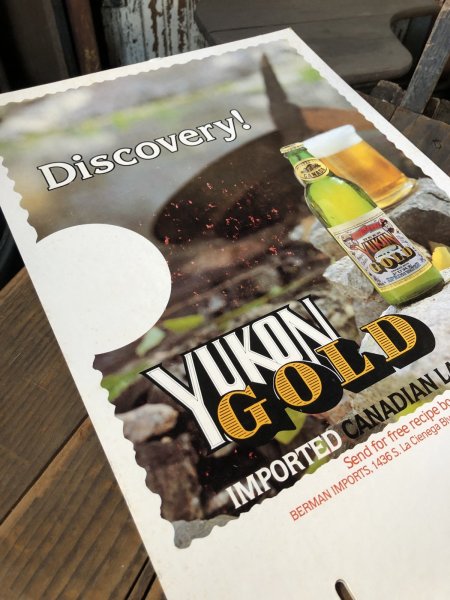 画像3: 70s Vintage Cardboard Sign YUKON GOLD Canadian Lager Beer (R540) (3)